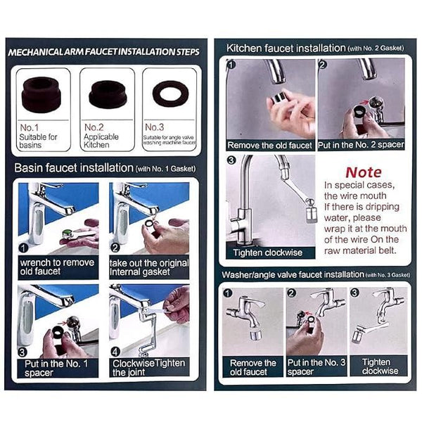 2 Mode Splash Filter Kitchen Tap Extended Faucet